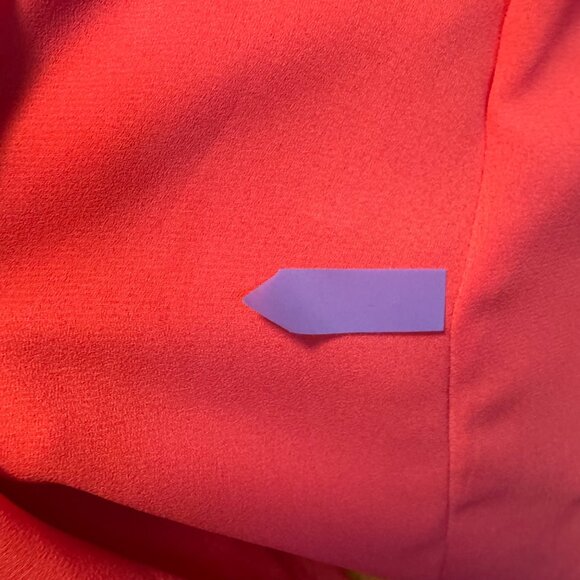 Vintage 80s Willi Petites Pink Button-Up Belted Dress Size 12 Polyester Lined - Picture 15 of 16